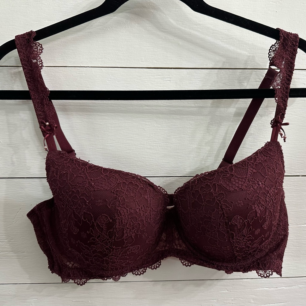 Eve’s Temptation Underwire Push Up Bra - Lacey Plum - 38c